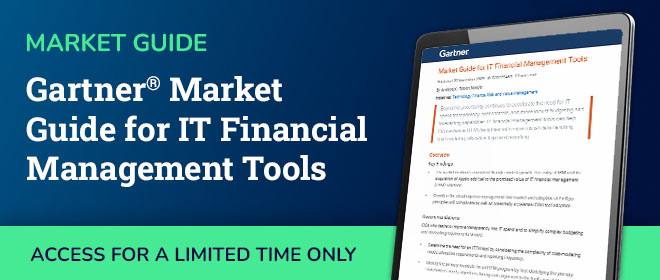 Gartner<sup>®</sup> Market Guide for IT Financial Management Tools